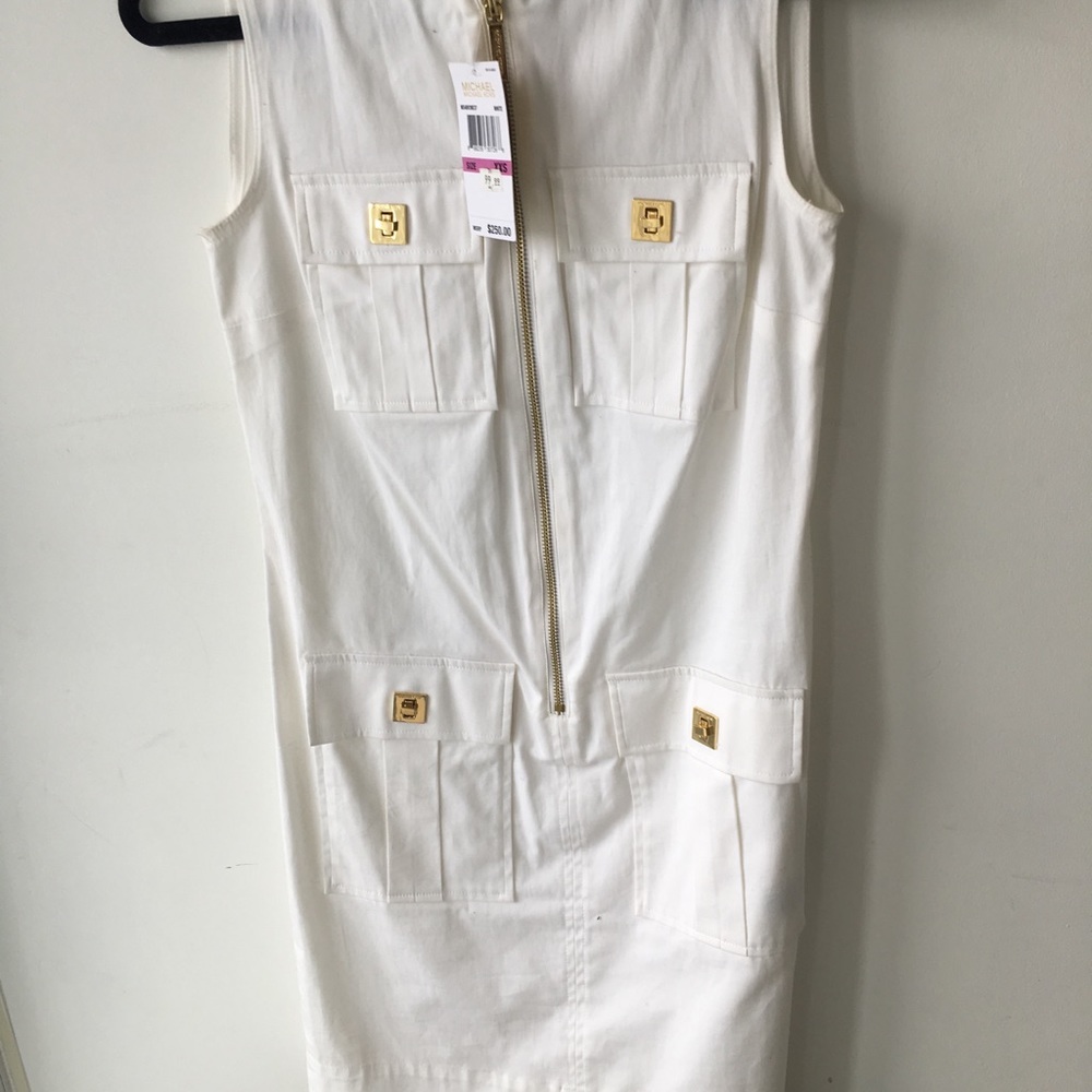 Michael Kors MK dress bright white no belt.